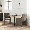 Valgomojo Kėdės su Ratukais 2 pcs Tamsiai pilka 57 x 66 x 94 cm