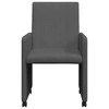 Valgomojo Kėdės su Ratukais 2 pcs Tamsiai pilka 57 x 66 x 94 cm