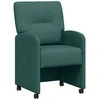 Valgomojo Kėdės su Ratukais 2 pcs Tamsiai žalia 57 x 67 x 95 cm
