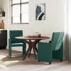 Valgomojo Kėdės su Ratukais 2 pcs Tamsiai žalia 58 x 65 x 94 cm