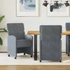 Valgomojo Kėdės su Ratukais 2 pcs Tamsiai pilka 58 x 65 x 98 cm