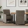 Valgomojo Kėdės su Ratukais 2 pcs Tamsiai pilka 57 x 67 x 95 cm