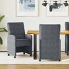 Valgomojo Kėdės su Ratukais 2 pcs Tamsiai pilka 58 x 67 x 97 cm