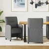 Valgomojo Kėdės su Ratukais 2 pcs Tamsiai pilka 57 x 67 x 95 cm