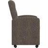 Valgomojo Kėdės su Ratukais 2 pcs Tamsiai pilka 58 x 67 x 97 cm