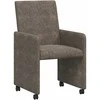 Valgomojo Kėdės su Ratukais 2 pcs Tamsiai pilka 57 x 66 x 94 cm