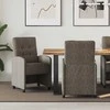 Valgomojo Kėdės su Ratukais 2 pcs Tamsiai pilka 58 x 67 x 97 cm