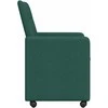 Valgomojo Kėdės su Ratukais 2 pcs Tamsiai žalia 58 x 65 x 94 cm