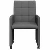 Valgomojo Kėdės su Ratukais 2 pcs Tamsiai pilka 58 x 65 x 94 cm