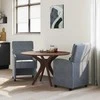 Valgomojo Kėdės su Ratukais 2 pcs Tamsiai pilka 58 x 65 x 98 cm