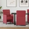 Valgomojo Kėdės su Ratukais 2 pcs Vyno raudonumo Dirbtinė oda