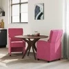 Valgomojo Kėdės su Ratukais 2 pcs Vyno raudonumo Aksomas