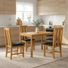 Valgomojo komplektas 5 vnt. Juoda Kietas ąžuolo medis
