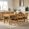 Valgomojo komplektas 7 vnt. Juoda 200 x 100 x 75 cm