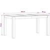 Valgomojo stalas 150 x 85 x 75 cm Kietas ąžuolo medis Natūrali