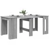 Valgomojo stalas 180 x 85 x 75 cm Apdirbta mediena Pilka Sonoma