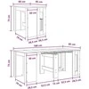 Valgomojo stalas 180 x 85 x 75 cm Apdirbta mediena Pilka Sonoma
