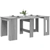 Valgomojo stalas 180 x 85 x 75 cm Apdirbta mediena Pilka Sonoma