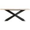 Valgomojo stalas, 180x90x76cm, baltintos mango medienos masyvas