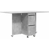 Valgomojo stalas 140 x 80 x 77 cm Apdirbta mediena Betono pilka