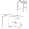 Valgomojo stalas 2 pcs 140 x 80 x 77 cm Apdirbta mediena Balta