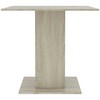 Valgomojo stalas, balt. ir sonoma ąžuolo sp., 80x80x75cm, MDP