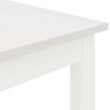 Valgomojo stalas Balta 110 x 110 x 75 cm Kietos pušies mediena