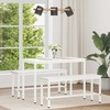 Valgomojo stalas Balta 110 x 55 x 75 cm Kietos pušies mediena