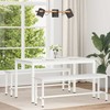 Valgomojo stalas Balta 140 x 80 x 75 cm Kietos pušies mediena
