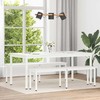 Valgomojo stalas Balta 180 x 90 x 75 cm Kietos pušies mediena