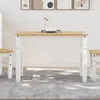 Valgomojo stalas Corona, baltas, 112x60x75cm, pušies masyvas
