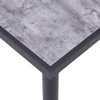 Valgomojo stalas, juodas ir betono pilkas, 180x90x75cm, MDF