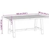 valgomojo stalas NOAIN A formos kojelės 180x90x75 cm