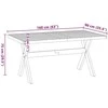 valgomojo stalas NOAIN X formos kojos 160x90x75 cm