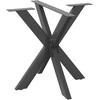 Valgomojo stalo koja, voro formos, antracito spalvos, 85x85x(72-73) cm, plienas