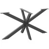 Valgomojo stalo koja, voro formos, antracito spalvos, 150x78x(72-73) cm, plienas