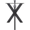 Valgomojo stalo koja, voro formos, antracito spalvos, 120x68x(72-73) cm, plienas