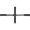 Valgomojo stalo koja, voro formos, antracito spalvos, 120x68x(72-73) cm, plienas