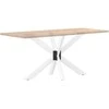 Valgomojo stalo koja, voro formos, balta, 120x68x(72-73) cm, plienas
