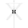 Valgomojo stalo koja, voro formos, balta, 150x78x(72-73) cm, plienas