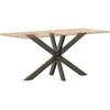 Valgomojo stalo koja, voro formos, juoda, 120x68x(72-73) cm, plienas