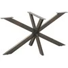 Valgomojo stalo koja, voro formos, juoda, 150x78x(72-73) cm, plienas