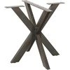 Valgomojo stalo koja, voro formos, juoda, 85x85x(72-73) cm, plienas