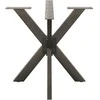 Valgomojo stalo koja, voro formos, juoda, 85x85x(72-73) cm, plienas