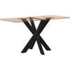 Valgomojo stalo koja, voro formos, juoda, 85x85x(72-73) cm, plienas