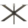 Valgomojo stalo koja, voro formos, juoda, 120x68x(72-73) cm, plienas