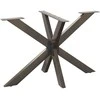 Valgomojo stalo koja, voro formos, juoda, 120x68x(72-73) cm, plienas