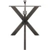 Valgomojo stalo koja, voro formos, juoda, 150x78x(72-73) cm, plienas