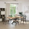 Valgomojo stalo koja, voro formos, antracito spalvos, 120x68x(72-73) cm, plienas