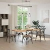 Valgomojo stalo koja, voro formos, balta, 120x68x(72-73) cm, plienas